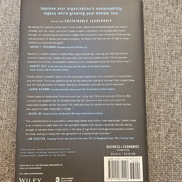 SUSTAINABLE LEADERSHIP BY CLARKE MURPHY  NEW - Picture 2 of 3